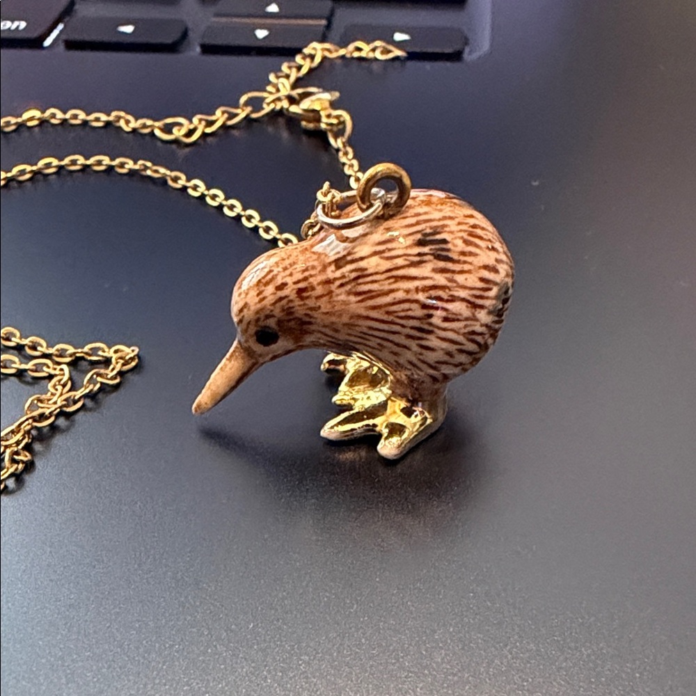 Camp Hollow Kiwi Bird Pendant Necklace